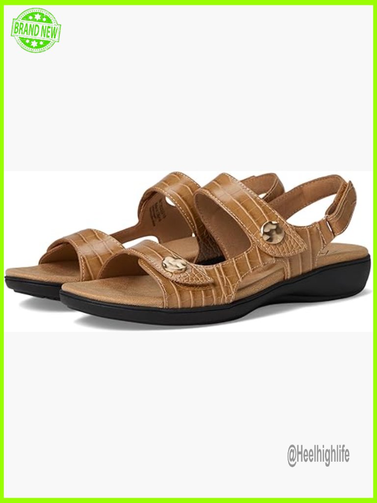 Luxury Croco Wedge Sandals With Velvet Lining And Contoured Footbed